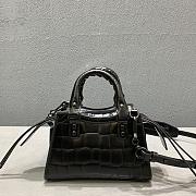 Balenciaga Mini Neo Classic Top Handle Bag Crocodile Leather Black 63852415V67 22x14x11cm - 3