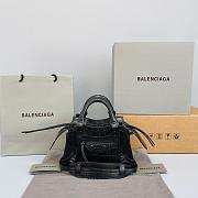 Balenciaga Small Neo Classic Top Handle Bag Crocodile Leather Black 63852115V67 33x21x16cm - 1