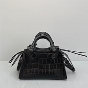 Balenciaga Small Neo Classic Top Handle Bag Crocodile Leather Black 63852115V67 33x21x16cm - 4