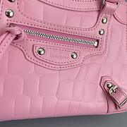 Balenciaga Small Neo Classic Top Handle Bag Crocodile Leather Pink 63852115V67 33x21x16cm - 2