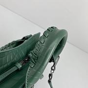 Balenciaga Small Neo Classic Top Handle Bag Crocodile Leather Green 63852115V67 33x21x16cm - 6