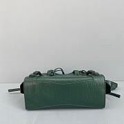 Balenciaga Small Neo Classic Top Handle Bag Crocodile Leather Green 63852115V67 33x21x16cm - 5