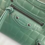 Balenciaga Small Neo Classic Top Handle Bag Crocodile Leather Green 63852115V67 33x21x16cm - 2