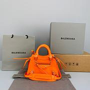 Balenciaga Small Neo Classic Top Handle Bag Crocodile Leather Neon Orange 63852115V67 33x21x16cm - 1