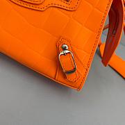 Balenciaga Small Neo Classic Top Handle Bag Crocodile Leather Neon Orange 63852115V67 33x21x16cm - 6