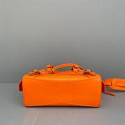 Balenciaga Small Neo Classic Top Handle Bag Crocodile Leather Neon Orange 63852115V67 33x21x16cm - 5