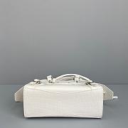 Balenciaga Small Neo Classic Top Handle Bag Crocodile Leather White 63852115V67 33x21x16cm - 6