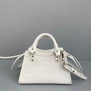 Balenciaga Small Neo Classic Top Handle Bag Crocodile Leather White 63852115V67 33x21x16cm - 4