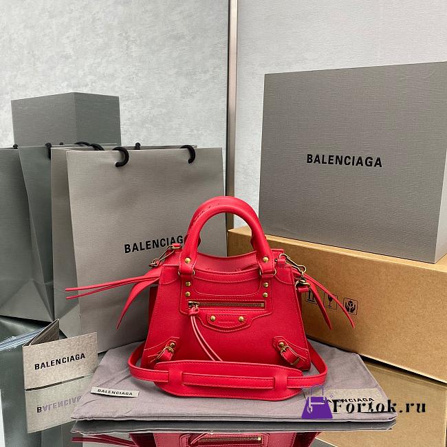 Balenciaga Small Neo Classic Top Handle Bag Red 63852111R57 33x21x16cm - 1