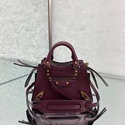 Balenciaga Small Neo Classic Top Handle Bag Plum 63852111R57 33x21x16cm - 3