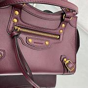 Balenciaga Small Neo Classic Top Handle Bag Plum 63852111R57 33x21x16cm - 2