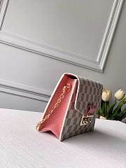 Louis Vuitton Croisette Chain Wallet Damier Azur Pink N60358 21x13.5x5cm - 4