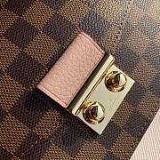 N60287 Louis Vuitton Damier Ebene Croisette Chain Wallet-Pink