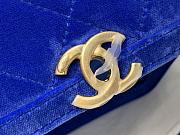Chanel Mini Flap Bag Velvet & Gold-Tone Metal Blue AS2597 19x15x6cm - 5