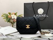 Chanel Mini Flap Bag Velvet & Gold-Tone Metal Black AS2597 19x15x6cm - 4
