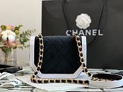 Chanel Mini Flap Bag Velvet & Gold-Tone Metal Black/White AS2597 19x15x6cm - 3