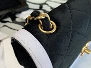 Chanel Mini Flap Bag Velvet & Gold-Tone Metal Black/White AS2597 19x15x6cm - 2