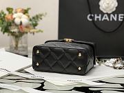 Chanel Small Box Bag Lambskin & Gold Metal Black AS2877 14.5x16.5x7cm - 5