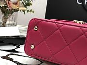 Chanel Small Box Bag Lambskin & Gold Metal Dark Pink AS2877 14.5x16.5x7cm - 6