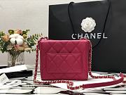 Chanel Small Box Bag Lambskin & Gold Metal Dark Pink AS2877 14.5x16.5x7cm - 3