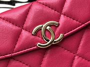 Chanel Small Box Bag Lambskin & Gold Metal Dark Pink AS2877 14.5x16.5x7cm - 2