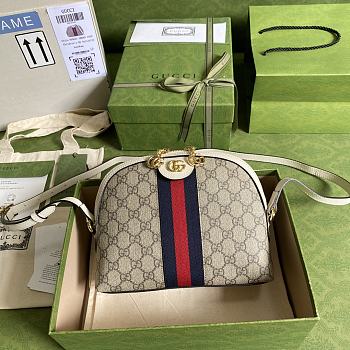 Gucci Ophidia GG Small Shoulder Bag White/Beige 499621 23.5x19x8cm