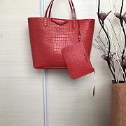 Givenchy Wing Shopping Bag In Crocodile Leather Red 34x29x16cm - 1