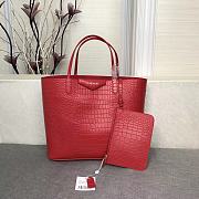 Givenchy Wing Shopping Bag In Crocodile Leather Red 34x29x16cm - 6