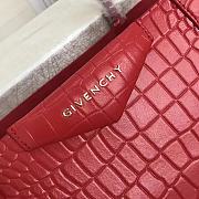 Givenchy Wing Shopping Bag In Crocodile Leather Red 34x29x16cm - 2