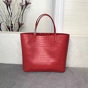 Givenchy Wing Shopping Bag In Crocodile Leather Red 34x29x16cm - 3