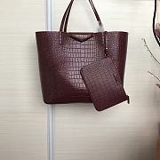 Givenchy Wing Shopping Bag In Crocodile Leather Burgundy 34x29x16cm - 1