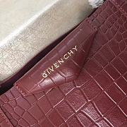 Givenchy Wing Shopping Bag In Crocodile Leather Burgundy 34x29x16cm - 5
