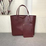 Givenchy Wing Shopping Bag In Crocodile Leather Burgundy 34x29x16cm - 6