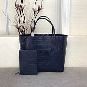 Givenchy Wing Shopping Bag In Crocodile Leather Navy 34x29x16cm - 6