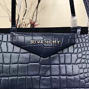Givenchy Wing Shopping Bag In Crocodile Leather Navy 34x29x16cm - 5