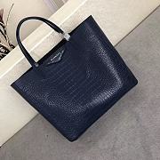 Givenchy Wing Shopping Bag In Crocodile Leather Navy 34x29x16cm - 4
