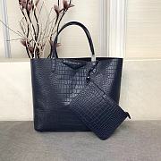 Givenchy Wing Shopping Bag In Crocodile Leather Navy 34x29x16cm - 3