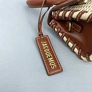 Jacquemus Mini Le Chiquito In Leather And Rattan Brown 211BA01 12x8x5cm - 4