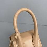 Jacquemus Mini Le Chiquito In Leather And Rattan Cream 211BA01 12x8x5cm - 6