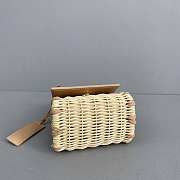 Jacquemus Mini Le Chiquito In Leather And Rattan Cream 211BA01 12x8x5cm - 4