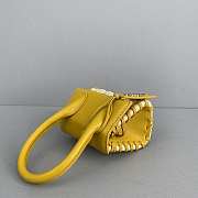 Jacquemus Mini Le Chiquito In Leather And Rattan Yellow 211BA01 12x8x5cm - 6