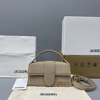 Jacquemus Small Le Bambino Velvet Beige 213BA06 18x6x7cm