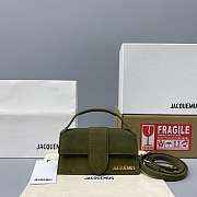 Jacquemus Small Le Bambino Velvet Green 213BA06 18x6x7cm - 1