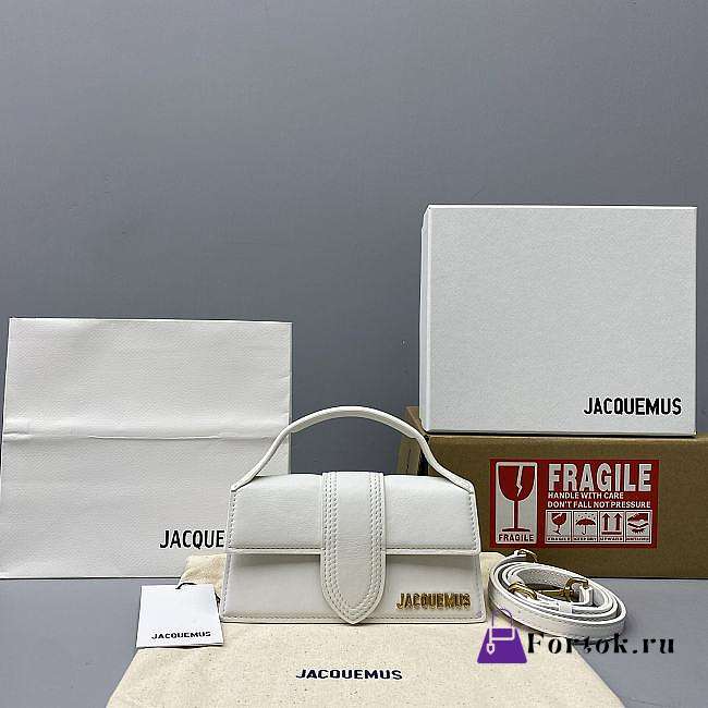 Jacquemus Small Le Bambino Leather White 213BA06 18x6x7cm - 1