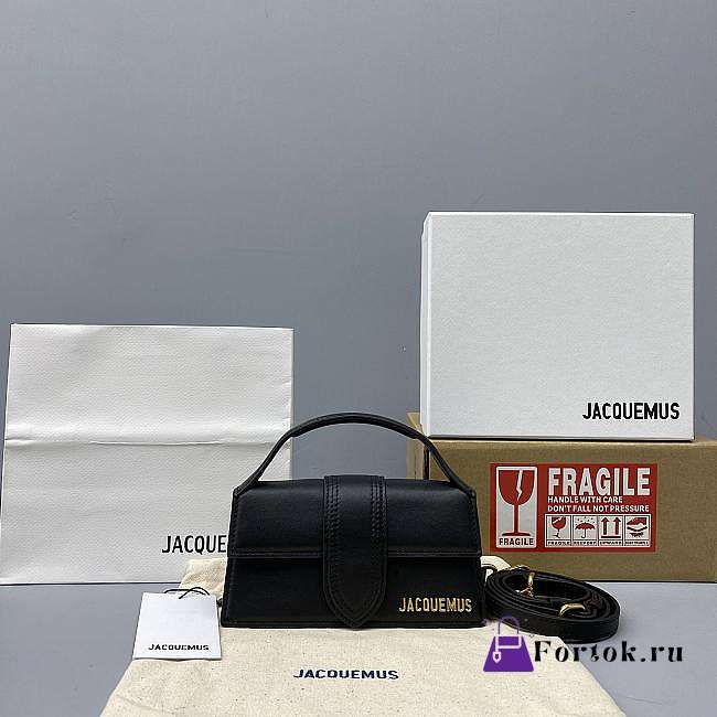 Jacquemus Small Le Bambino Leather Black 213BA06 18x6x7cm - 1