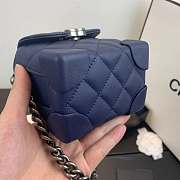 Chanel Mini Quilted Leather Crossbody Bag Blue AS1169 19x12x9cm - 6