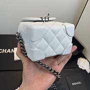 Chanel Mini Quilted Leather Crossbody Bag White AS1169 19x12x9cm - 6