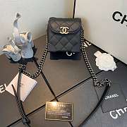 Chanel Mini Quilted Leather Crossbody Bag Black AS1169 19x12x9cm - 1