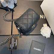 Chanel Mini Quilted Leather Crossbody Bag Black AS1169 19x12x9cm - 6