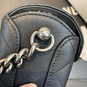 Chanel Mini Quilted Leather Crossbody Bag Black AS1169 19x12x9cm - 4